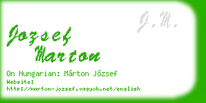 jozsef marton business card